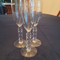 Sert of 3, Comemerative "2000" Champagne Flutes