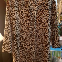 Ladies Large Croft & Barrow Tunic Top With 3/4  Sleeves 