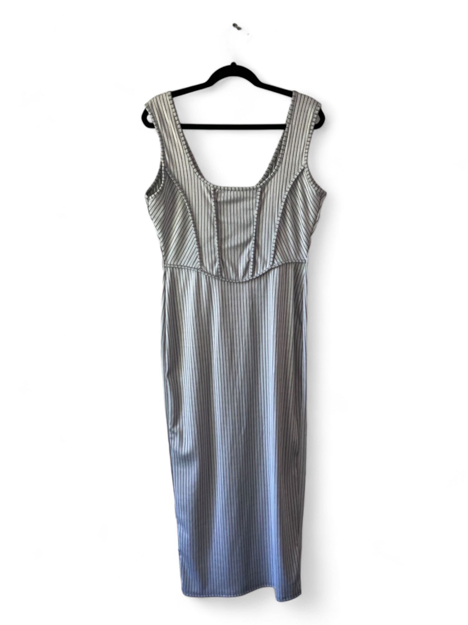 Missguided Striped Fitted Maxi Dress