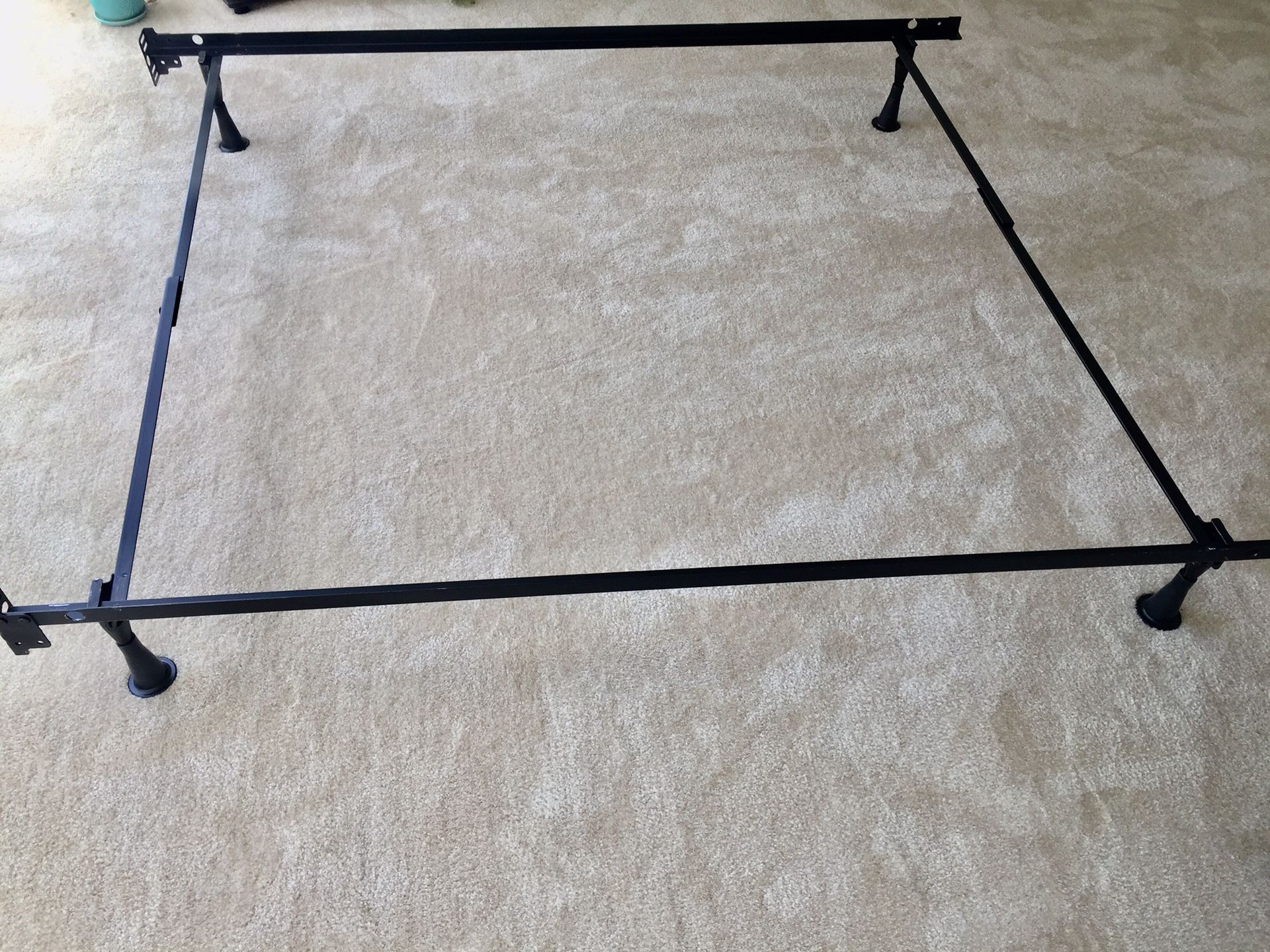 Instalock Full Bed Frame: 65” (L), 35” (W), 9” (H)