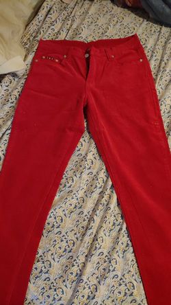 New Red corduroy jeans