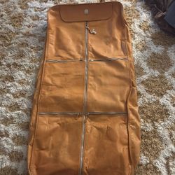 Solid Genuine Leather Carry On Garment Bag