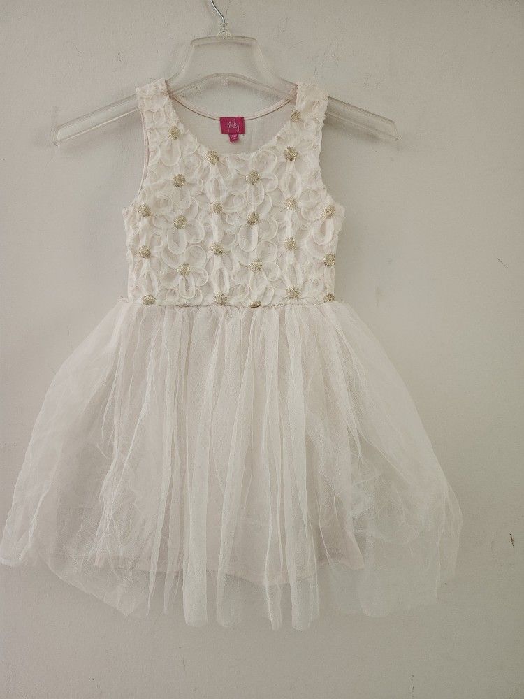 Pinky Girls Sleeveless Floral Tulle A-line Dress ,Size:10 Color: Palette Pink