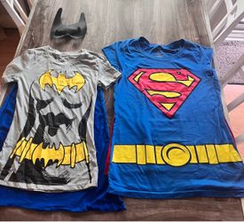 Batman & Superman costume shirt bundle