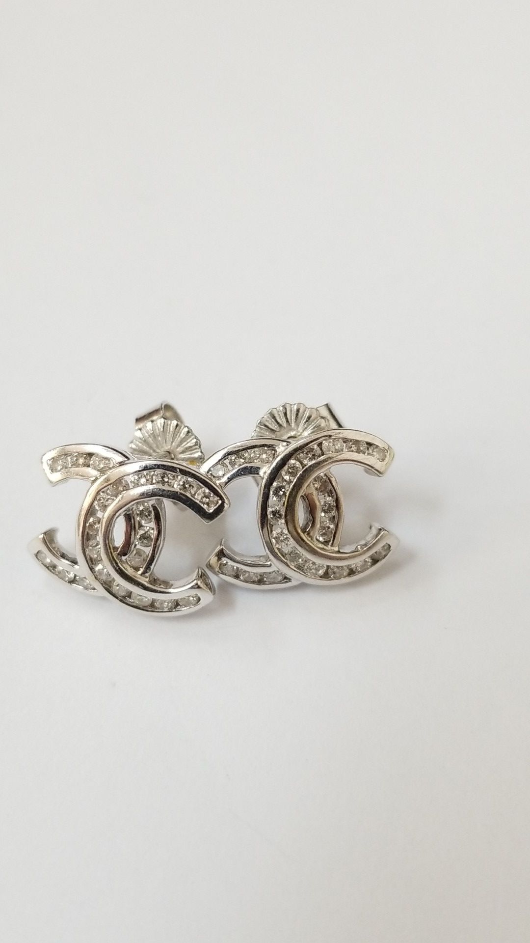 Diamond Chanel Earrings