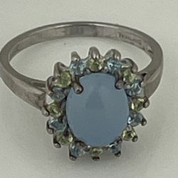 Silver And Simulated  Gemstones