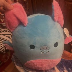 Squishmallows Blue Pink Bat Plush New With Tags
