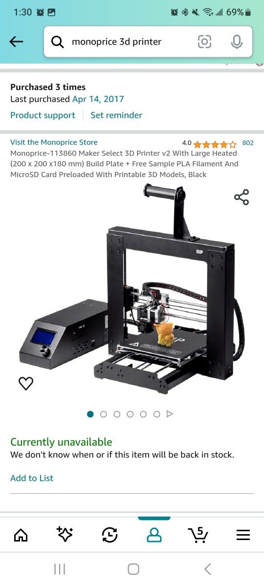 Monoprice 3D Printer (2 Of Them)