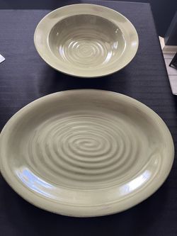 Platter And Serving Bowl