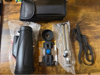 Portix 12x50 HD Monocular Telescope Kit | BAK-4 Prism| Tripod +Phone Mount +Case