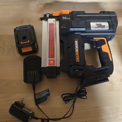 Worx Nitro 20V 18GA Cordless Brad Nailer, WX842L