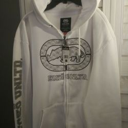 ECKO UNLTD. White Zip-Up Hoodie