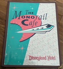 Vintage Menu from Monorail Cafe at the Disneyland Hotel