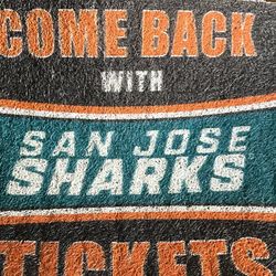 BRAND NEW SHARKS DOOR MAT