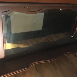 Antique Buffet Cabinet Mirror 