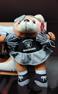 NFL Oakland las vegas los angeles Raiders Bear Cheerleader 2002 Good Stuff Plush 11" Vintage NWT VTG new with tags
