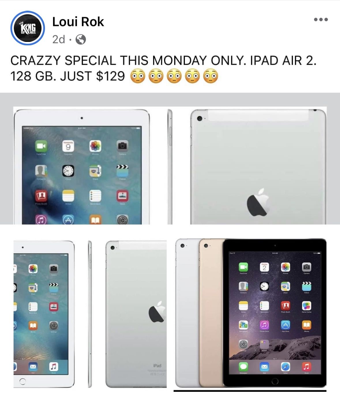 IPAD Air 2 128 Gb $129