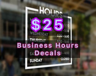 Business Hours Signage