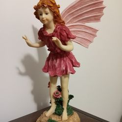 Vtg large  11” ceramic fairy 