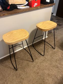 Reece Natural Wood Counter-Height Stools – Set of 2