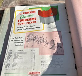 Carter Carburetor Corporation, St. Louis Usa, Mechanics, Master Price Parts List