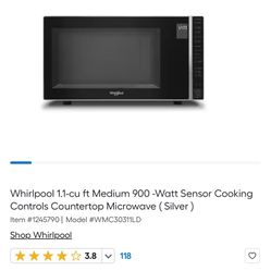 Brand New Whirlpool Microwave 