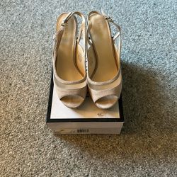 Nine West Nude Heels Size 9