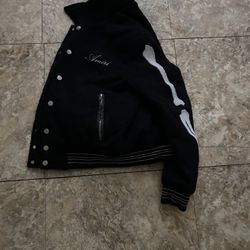 Amiri Black And White Bones Jacket