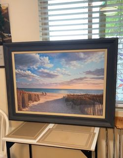 Beach print framed