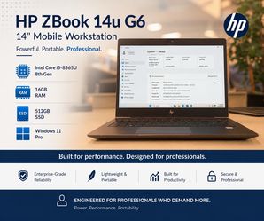 HP ZBook 14u G6 14" Mobile Workstation i5-8365U 16GB RAM 512GB SSD Win 11 Pro