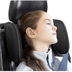 Spurtar Almohada para reposacabezas de automóvil, almohada ajustable de 360° para asiento de automóvil de viaje, almohada de cuello para niños pequeño