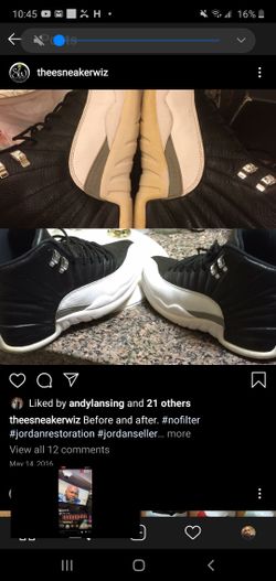 Before and after pics of sneaker Jordan nike restoration and customs