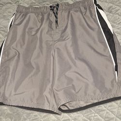 Nike Athletic Board Short Mens Size XXL Black Gray Mesh Lined Pocketed $35