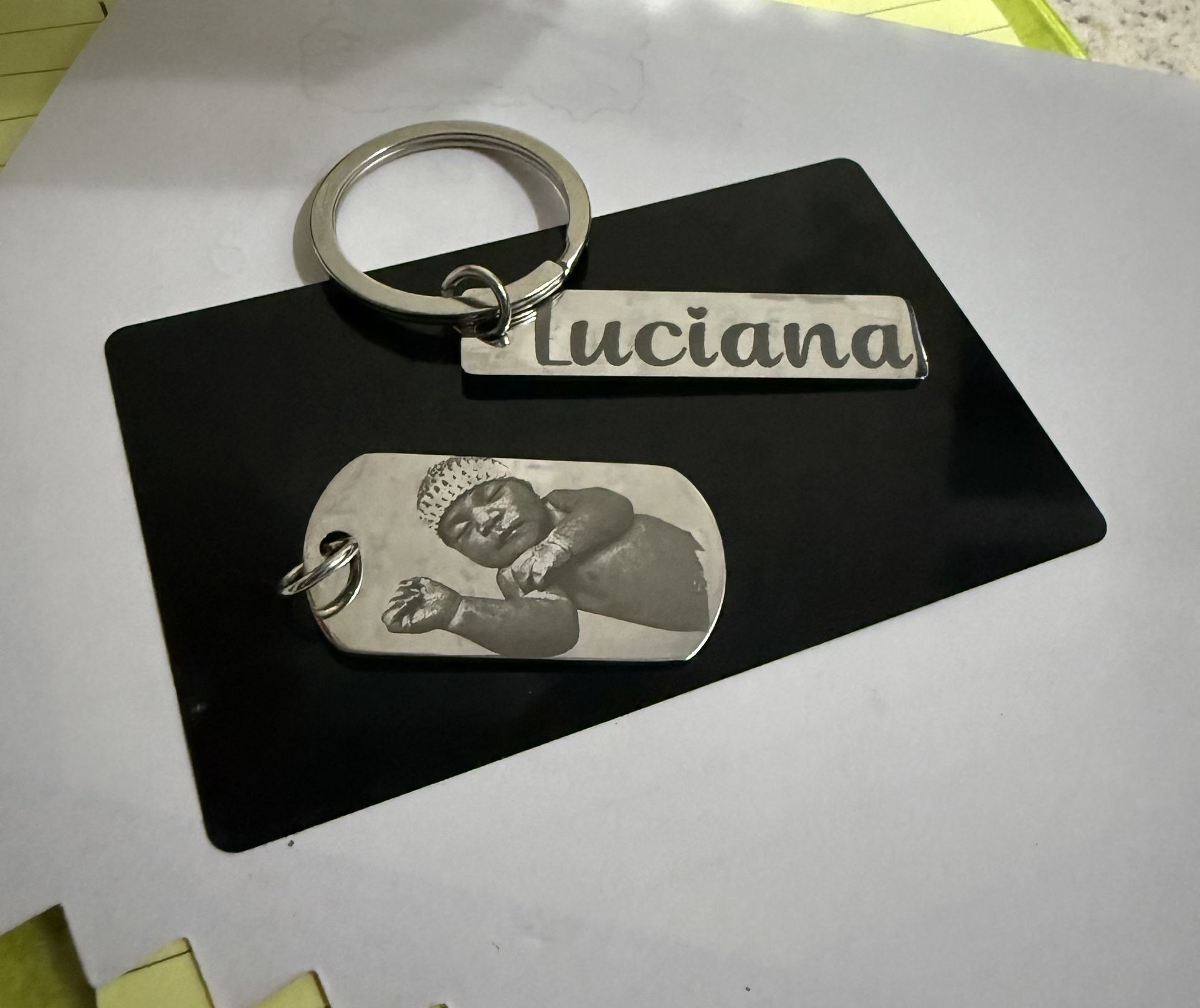 Custom Engraved Stainless Steel Keychain 