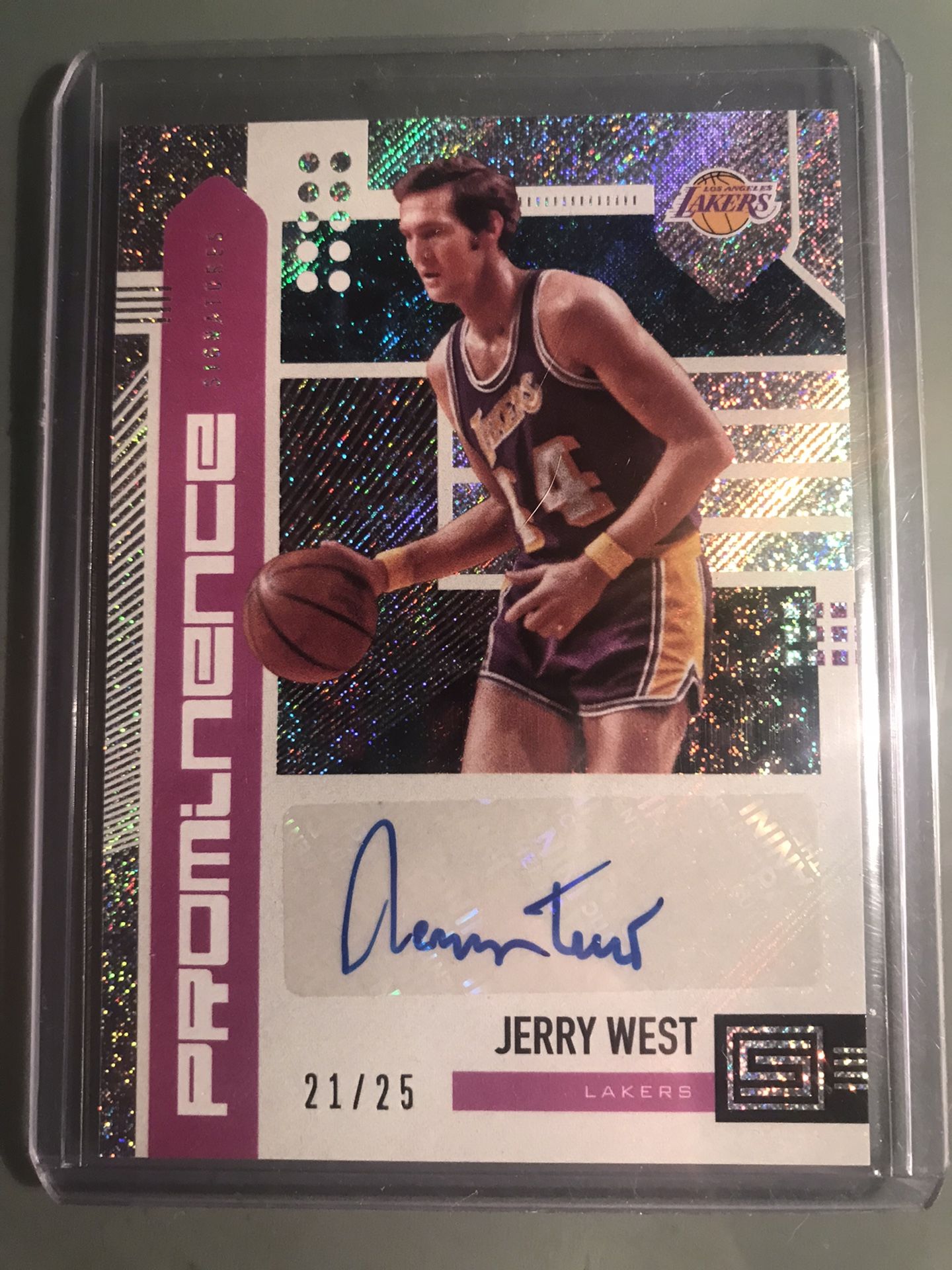 Jerry West Autographed Card NBA Logo Man!