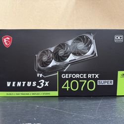 MSI NVIDIA GEFORCE RTX 4070 SUPER VENTUS 3X TRIPLE FAN 12GB GDDR6X - OC 
