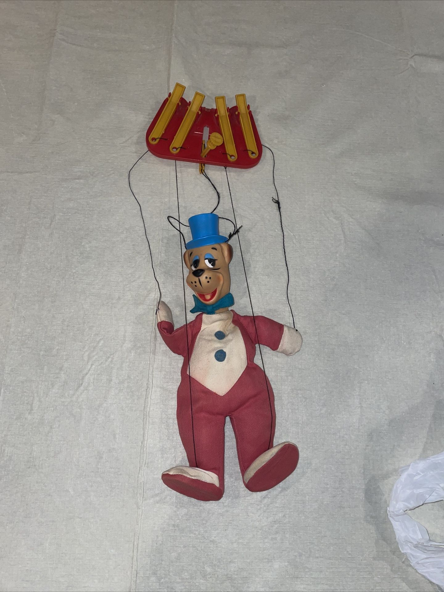 VTG Huckleberry Hound 1962 Marionete puppet Hanna-Barbera Toy Doll stuffed plush