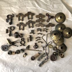 Random Assortment Of Hardware - Antique Gas Lamp Parts And More
