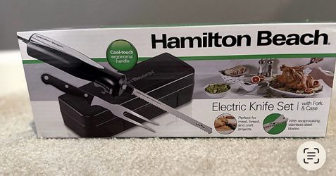 Hamilton Beach Electric Knife Set with Fork & Case