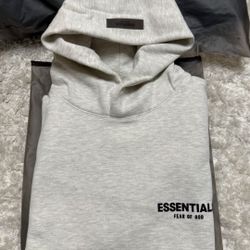 Essentials Fear Of God Light Oatmeal Hoodie Brand New Size Medium
