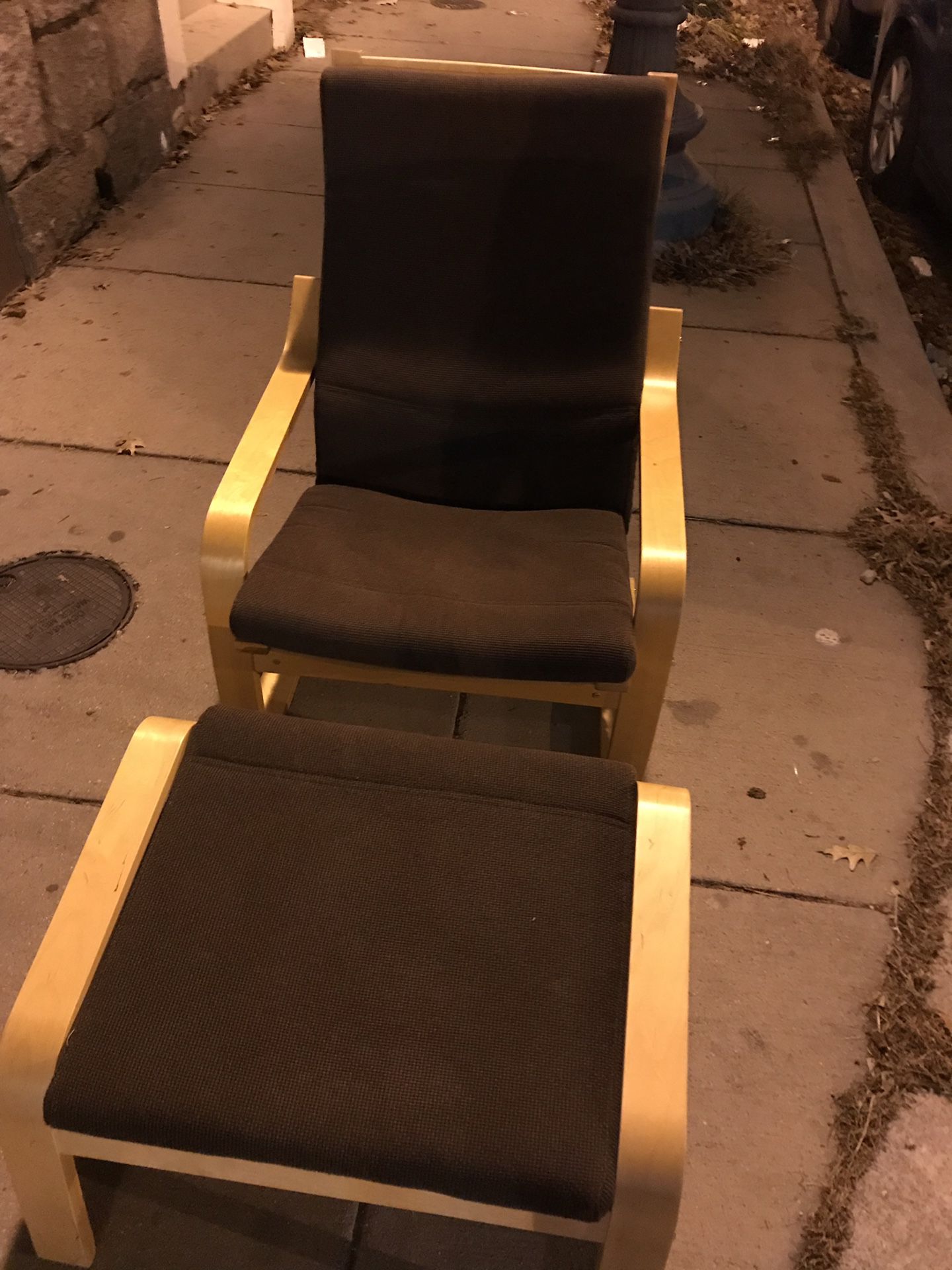Ikea Chair/ FootStool
