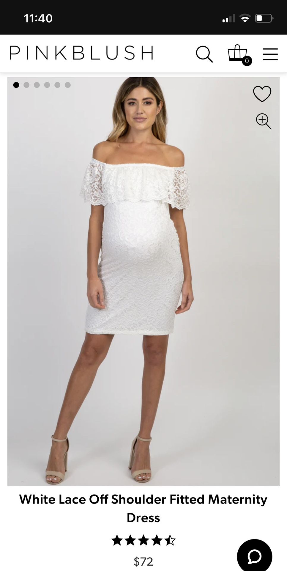 Pink Blush Maternity dress Size Small