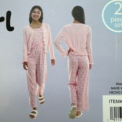 trixxi girl 2 piece jumpsuit Set  Jumpsuit & Cardigan Size  M - 10/ 12 Pink