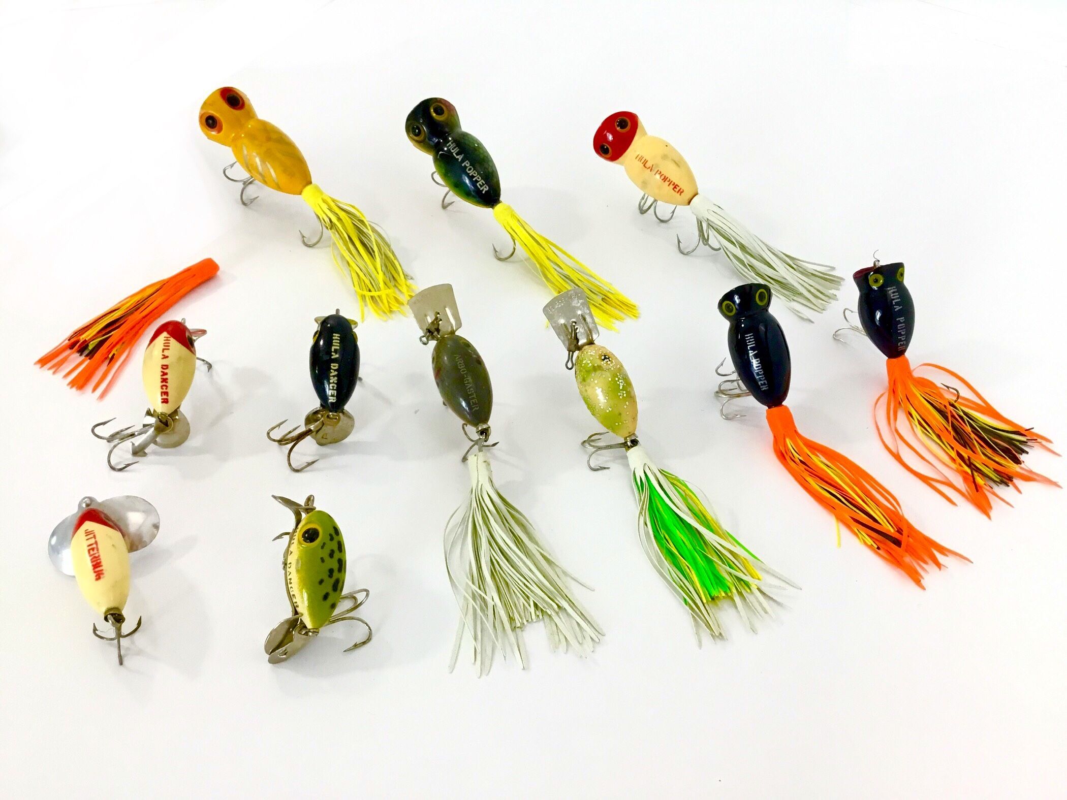 arbo-gaster fishing lure Arbogast Spinning Arbo-Gaster, Silver Flash Color Lot of 11 Vintage Fishing