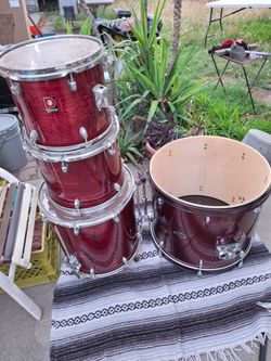 Premier toms and pdp bass drum