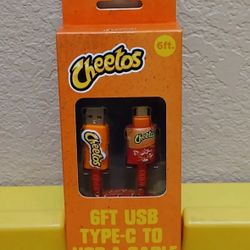 CHEETOS 6FT  USB TYPE-C  TO USB-A  CABLE CHEETOS CHARGER 6 FT TYPE C  NEW