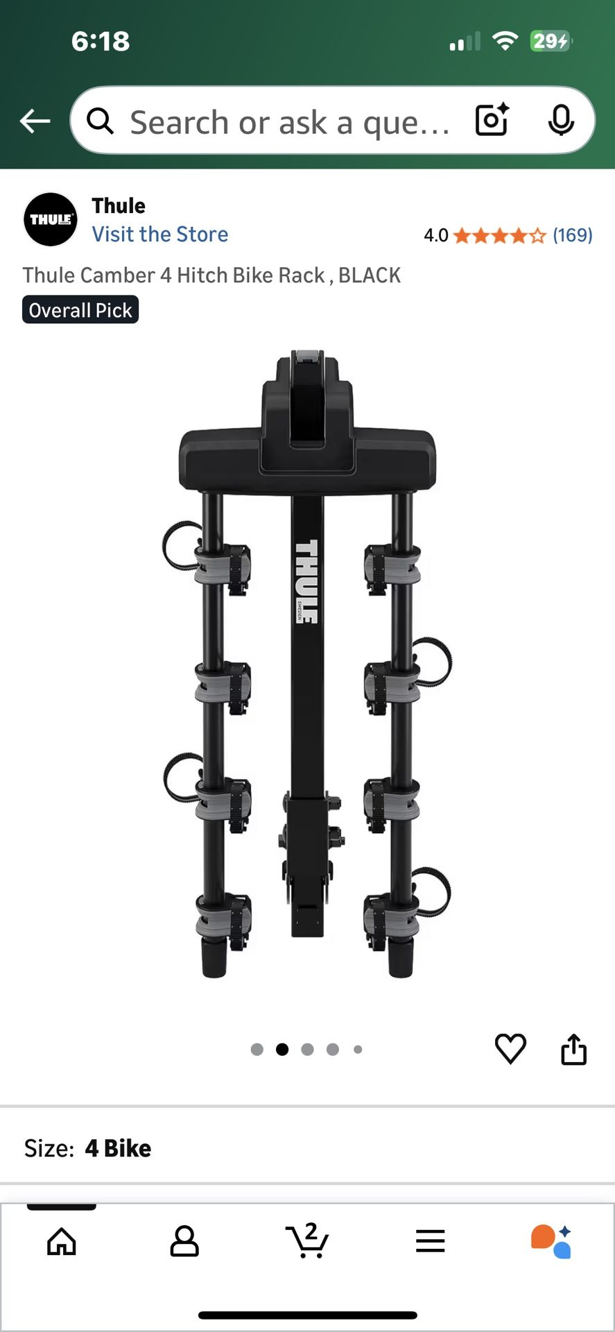 Thule 4 Bike Hitch Rack