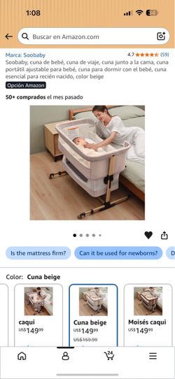 Brand: Soobaby  Soobaby, baby crib, travel crib, bedside crib, adjustable portable crib for baby, crib for sleeping with the baby, essential crib for 