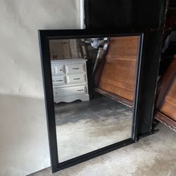 Black Mirror With Legs (no Dresser Just Mirror)