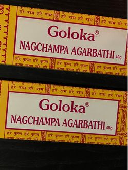2 x NEW Nag Champa GOLOKA 40 g Pack Lot - Meditation Home Scents